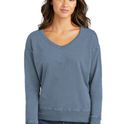 Women's Beach Wash ® Garment Dyed V Neck Sweatshirt Thumbnail
