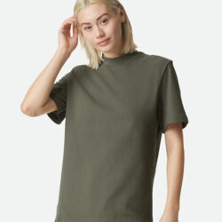Unisex Pique Mock Neck Tee Thumbnail