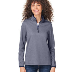 Women's Venture Heathered Stripe Quarter-Zip Pullover Thumbnail