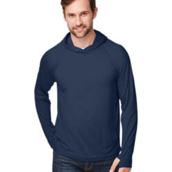 Unisex JAQ Stretch Performance Hooded Long Sleeve T-Shirt Thumbnail