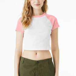 Women's Micro Rib Raglan Baby Tee Thumbnail