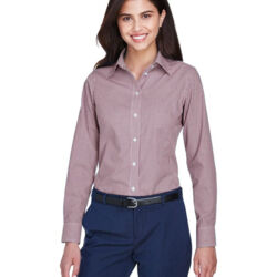 Women's Crown Collection® Gingham Check Woven Dress Shirt Thumbnail