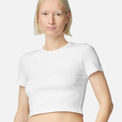 Women's Baby Rib Fitted Cropped Tee Thumbnail