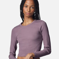 Women's Baby Rib Long Sleeve Fitted Tee Thumbnail