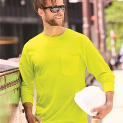 Unisex Workwear Long Sleeve Pocket T-Shirt Thumbnail