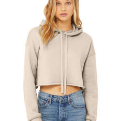 Women's Sponge Fleece Cropped Fleece Hoodie Thumbnail