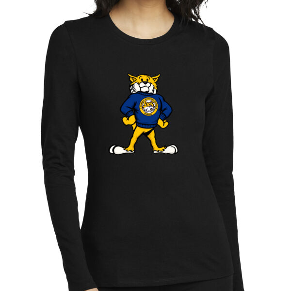 Bobcats - Women's Perfect Blend ® CVC Long Sleeve Tee Thumbnail